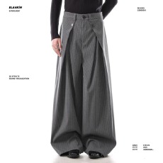 批发潮牌美式复古条纹褶皱设计感<b class='q'>西装</b>裤<b class='q'>男</b>女垂坠感百搭显瘦阔腿<b class='q'>休闲</b>裤