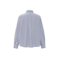 批发日系复古条纹衬衫<b class='q'>男</b>女学院风长袖衬衣百搭配腰带情侣上衣服新款