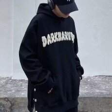 批发街头长袖百搭日系新款套头<b class='q'>女</b>宽松型时尚连帽潮流卫衣文艺气质绒衫