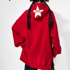 批发华棉毛巾绣长袖女潮男品味宽松帽衫连帽卫衣<b class='q'>时尚</b>街头慵懒<b class='q'>潮流</b>