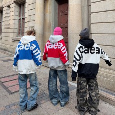 批发美式街头重磅贴布刺绣连帽<b class='q'>卫衣</b>男女宽松休闲加绒帽衫<b class='q'>外套</b>潮