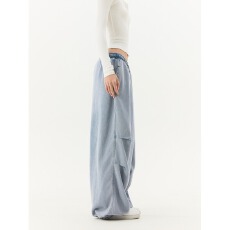 批发潮流新款文艺复古水洗做旧宽松阔腿长裤春夏款褶皱<b class='q'>牛仔裤</b>男女潮牌