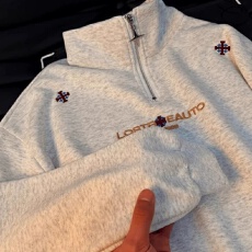 批发华棉复合小众魔王字母刺绣<b class='q'>潮牌</b><b class='q'>卫衣</b>女春秋季候美式高街痞帅外套