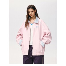 批发美式翻领防水外套<b class='q'>女</b>款春秋季情侣款宽松休闲百搭<b class='q'>夹克</b>上衣