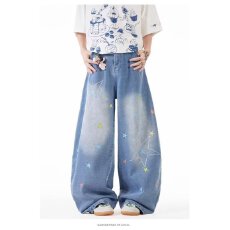 批发<b class='q'>女</b><b class='q'>童</b>裤子春装2025新款中<b class='q'>大</b><b class='q'>童</b><b class='q'>女</b>孩洋气春夏季绣花阔腿裤儿<b class='q'>童</b>牛仔裤