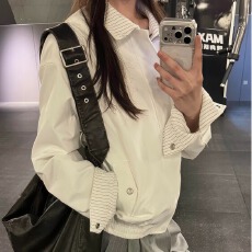 批发高质量双面穿纯色鑫盛短外套女<b class='q'>韩版</b>简约休闲夹克工装上衣春秋