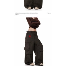 批发辣到中暑美式辣妹<b class='q'>嘻哈</b>风字母印花大口袋工装速干<b class='q'>裤</b>宽松阔腿休闲<b class='q'>裤</b>