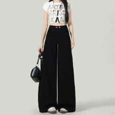 批发春秋阔腿裤女宽腿裤高腰裙裤大脚裤垂感甩裤女士舞裤走秀<b class='q'>女裤</b>长裤