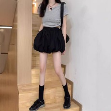 批发蛋糕裙 带安全裤花苞裤裙<b class='q'>女</b>南大街夏季高腰蓬蓬裤a字休闲笼短裤