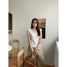 批发宫廷风小个子温柔蕾丝泡泡袖<b class='q'>衬衣</b>女夏季修身显瘦短袖<b class='q'>衬衫</b>甜美上衣