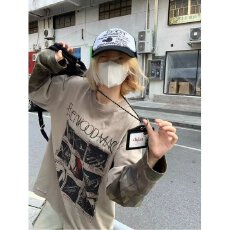 批发美式复古迷彩拼接假两件<b class='q'>长袖</b>t恤男女秋季街头风薄款<b class='q'>卫衣</b>潮