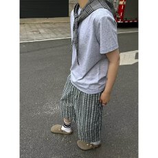批发美式复古格纹休闲短裤男女夏季潮牌日系慵懒风宽松阔腿七分裤