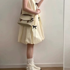 批发法式气质无袖背心短裙连衣裙女夏季2026新款夏日绝美小裙子花苞裙