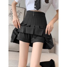 批发加长+安全裤+拉链+纽扣百褶裙JK制服裙子半身裙春夏季短裙秋冬季