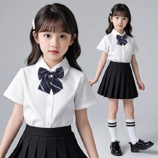 批发短袖衬衫+酷丝棉新款小中大儿童白色衬衣小学生男女孩衬衫校服<b class='q'>夏</b>
