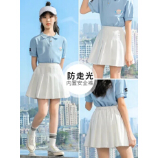批发女童+松紧腰+安全裤儿童百褶裙女孩半身裙春<b class='q'>夏</b>季公主短裙子秋冬季