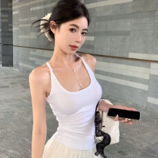 批发甜辣妹性感露背收腰显瘦吊带背心女带胸垫瑜伽服<b class='q'>百搭</b>健身上衣