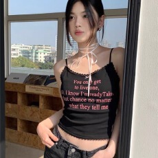 批发ins纯欲风蕾丝花边吊带背心女内搭外穿性感辣妹打底无袖上衣内搭