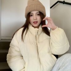 批发实拍2025年冬季新款短款韩版加厚宽松显瘦面包服棉服外套女现货款