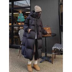 批发实拍韩版高品质大被子加厚冬季新款羽绒服女长款过膝棉外套现货款