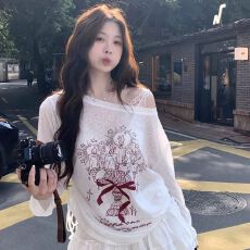 批发防晒罩衫女夏宽松休闲显瘦上衣女夏韩系薄款设计感防晒衫