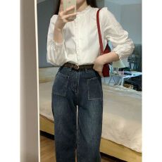 批发法式复古白色<b class='q'>衬衫</b>女2026年春季新款木耳边百搭<b class='q'>长袖</b><b class='q'>衬衣</b>叠穿高级感