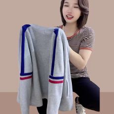 批发运动服上衣女装宽松春秋季小个子<b class='q'>时尚</b>开衫2025长袖短外套休闲时髦