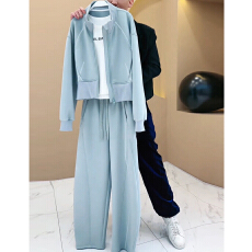 批发高档新款阔腿裤洋气时尚爆款女装宽松两件套运动套装2025年<b class='q'>春</b>秋季