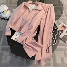 批发洋气新款纯色减龄两件套女装运动套装卫衣<b class='q'>春</b>秋季2025年高级感休闲