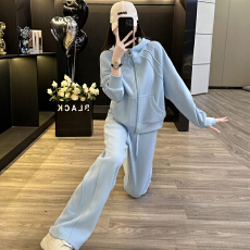 批发洋气<b class='q'>时尚</b>套<b class='q'>装</b>女春秋季2025新款连帽卫衣休闲阔腿<b class='q'>裤</b><b class='q'>两件套</b>宽松运动