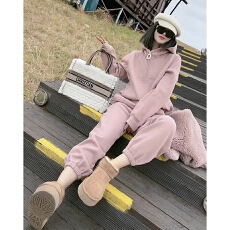 批发简约休闲运动套装女春秋季2025年新款时尚减龄显瘦卫衣卫裤两件套