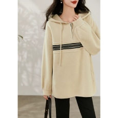 批发大码<b class='q'>外套</b>连帽套头卫衣半拉链宽松秋冬季女装2025年<b class='q'>中长款</b>上衣百搭