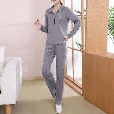 批发休闲时尚运动服套装女2025<b class='q'>春秋</b>季新款跑步高档连帽卫衣裤子两件套
