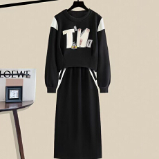 批发2025年休闲时尚套装新款半身裙女士服装简约<b class='q'>韩版</b>春秋季两件套卫衣