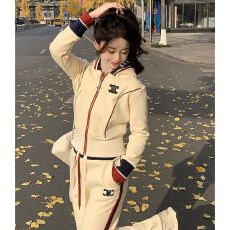 批发2025年连帽两件套小众<b class='q'>运动</b>套装新款直筒裤休闲卫衣春秋季女装简约