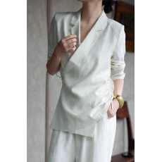 批发设计感<b class='q'>修身</b>醋酸肌理纹<b class='q'>西装</b>外套严选100%醋酸肌理纹绉感面料