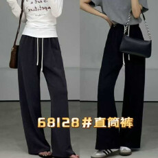 批发新款韩版设计羊绒垂感阔腿裤百搭显瘦休闲直筒裤