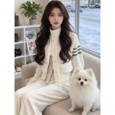 批发韩系学院风设计感拼接针织棉服<b class='q'>男</b>女秋冬独特别致立领轻薄棉衣外套