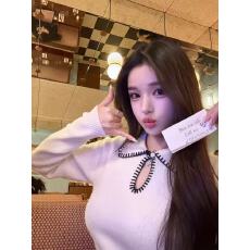 批发法式镂空翻领长袖毛衣女秋冬内搭可外穿套头针织衫小个子<b class='q'>修身</b>上衣