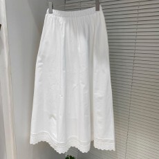 批发法式甜美白色a字裙女春夏季新款松紧高腰显瘦<b class='q'>蕾丝</b>花边拼接半身裙