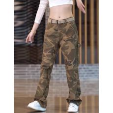 批发春秋季美式复古重工<b class='q'>迷彩</b>牛仔<b class='q'>裤</b>女宽松长<b class='q'>裤</b>设计感阔腿工装<b class='q'>裤</b>潮街头