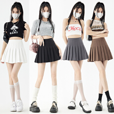 批发2026高品质抗皱休闲百褶裙学院风辣妹女装短裙半身裙