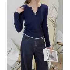 批发2025秋冬季新款实拍长袖t恤女修身<b class='q'>打底</b>衫半开胸百搭<b class='q'>上衣</b>女装