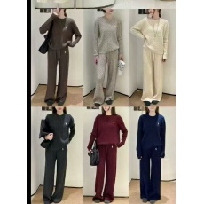 批发秋冬季慵懒风休闲运动针织套装2025圆领<b class='q'>宽松</b>百搭<b class='q'>上衣</b>直筒裤两件套