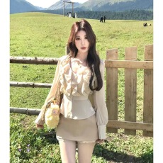 批发梦游仙境  小众设计感女时尚<b class='q'>套装</b>气质复古风纯欲辣妹风