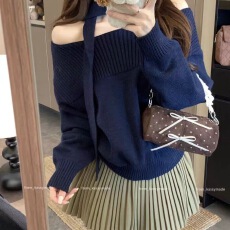 批发2026<b class='q'>春</b>季新法式气质风设计感高级感百搭宽松长袖毛衣上衣女