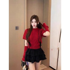 批发韩系温柔感<b class='q'>针织衫</b>女冬季新款通勤圣诞节氛围感出片精致小众<b class='q'>打底衫</b>