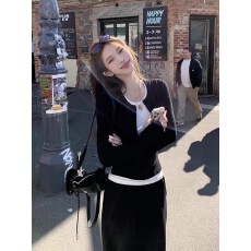 批发人棉莫代尔2×2 260克 韩系拉链气质内搭秋冬<b class='q'>休闲</b>修身假两件上衣