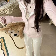 云朵绒复合320g 原版做工 连帽显瘦瑜伽收腰慵懒风卫衣女