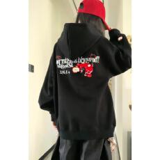 批发【云朵绒复合】薄款320g,厚款400g <b class='q'>甜美</b>刺绣苹果猫咪连帽卫衣